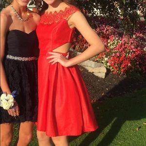 sherri hill red homecoming dress